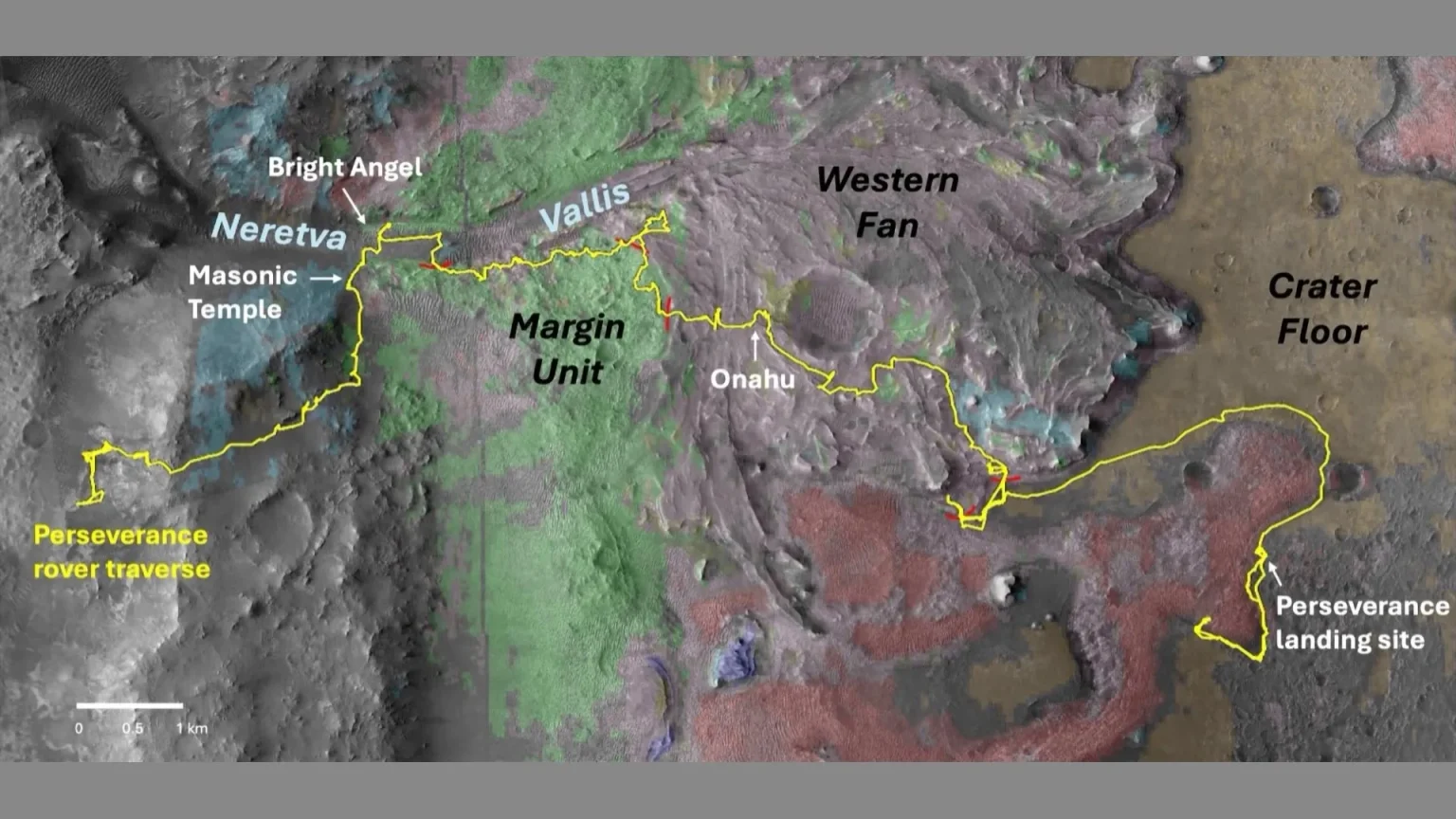 mineralogical map of jezero crater.webp