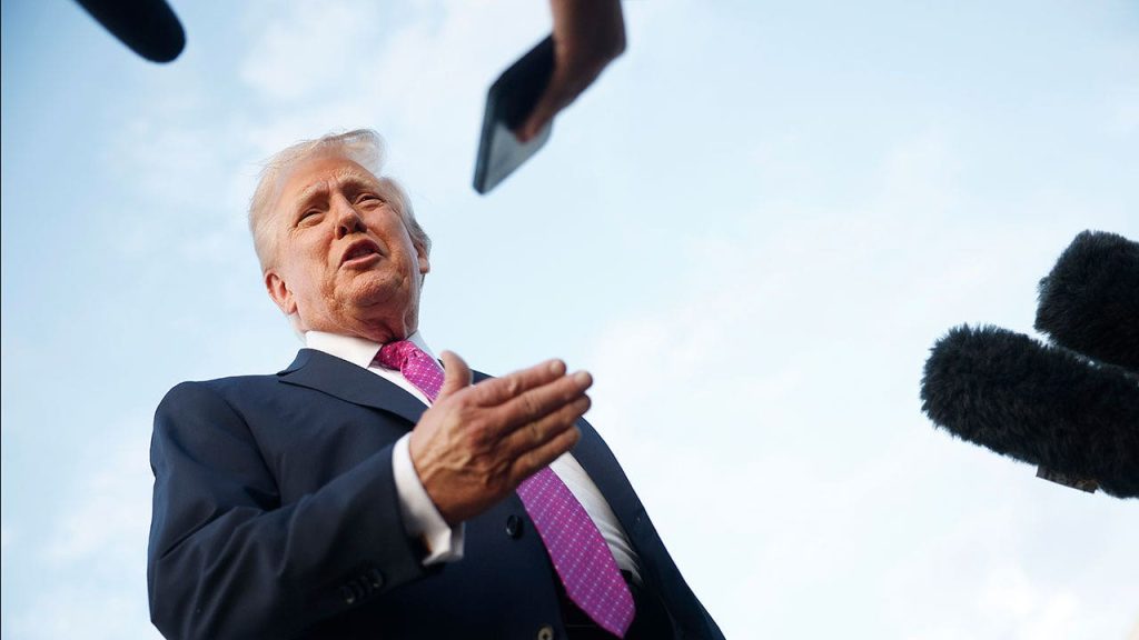 trump talks with the press